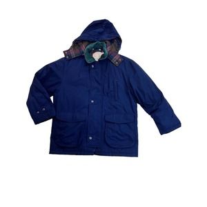 Vintage Goose Down Parka Mens M Members Only Navy Jacket Coat w/ Hood